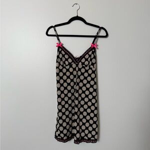 LaSenza Polka Dot Slip Dress with Pink Accents